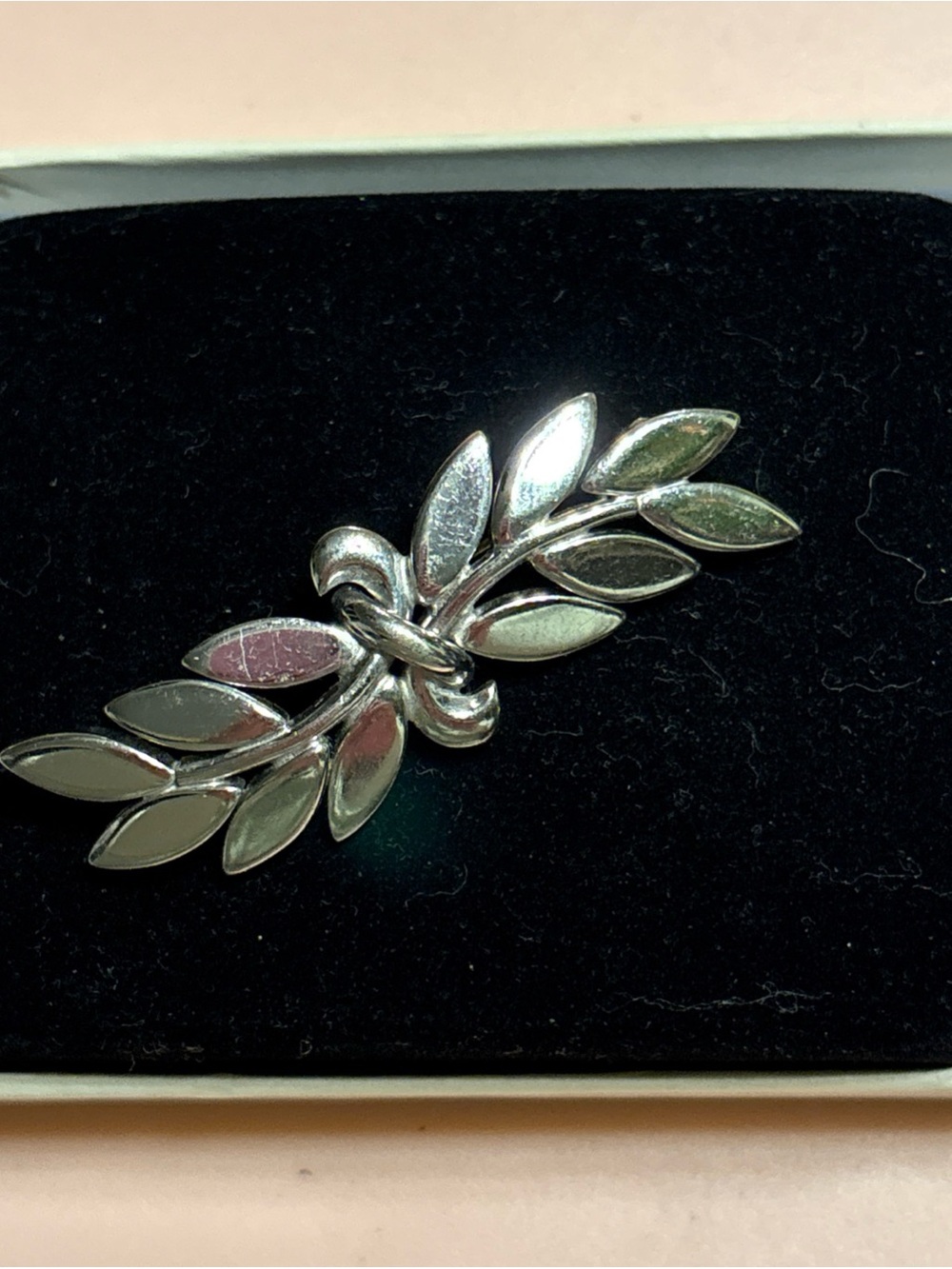 Monet Silver Leaf Branch Brooch - Women's Jewelry
